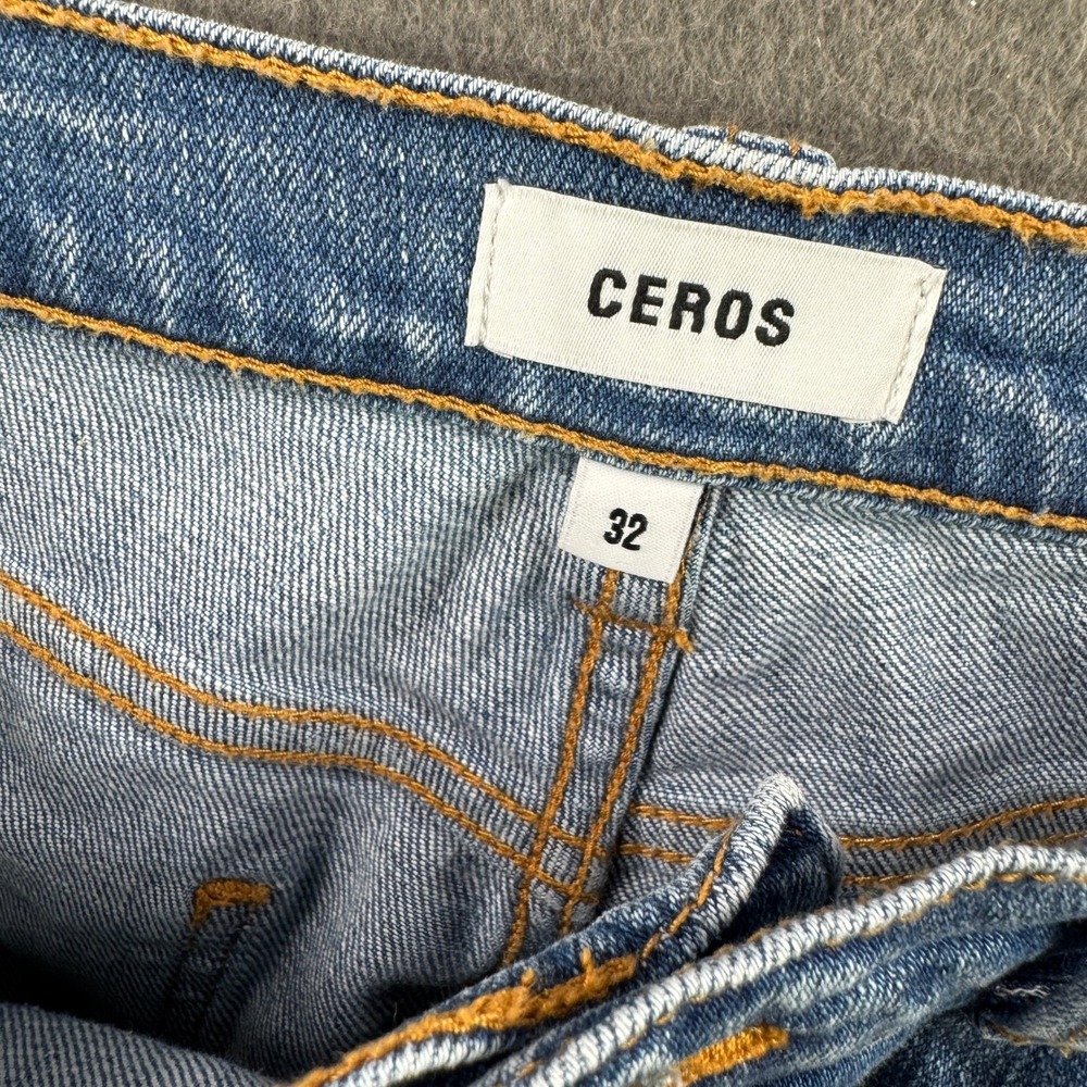 Ceros Denim Shorts Women 32 Blue Jean Shorts Raw Hem Casual Beach Resort - Picture 4 of 9